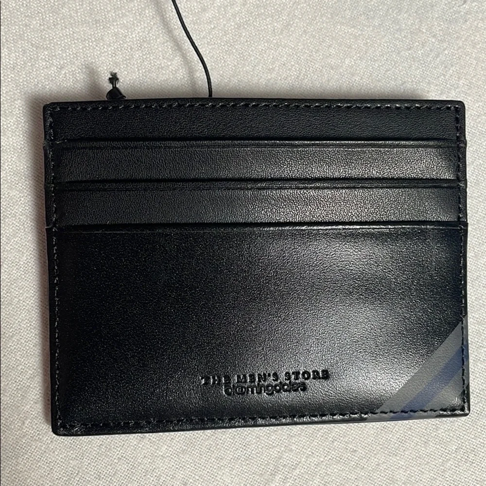 Bloomingdale's Black Leather Card Case NWT
